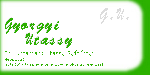 gyorgyi utassy business card